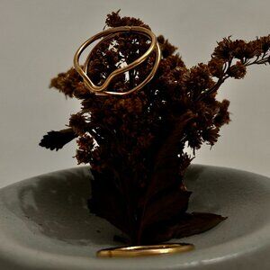 2 pcs set of rings stainless steel